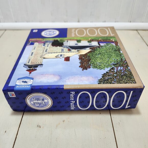 MB Puzzle Original Thelma Winter Art Lighthouse Interlock 1000‎ Piece NEW - Picture 5 of 10